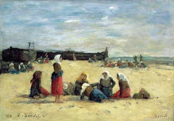 Berck, Fischerfrauen am Strand, 1876